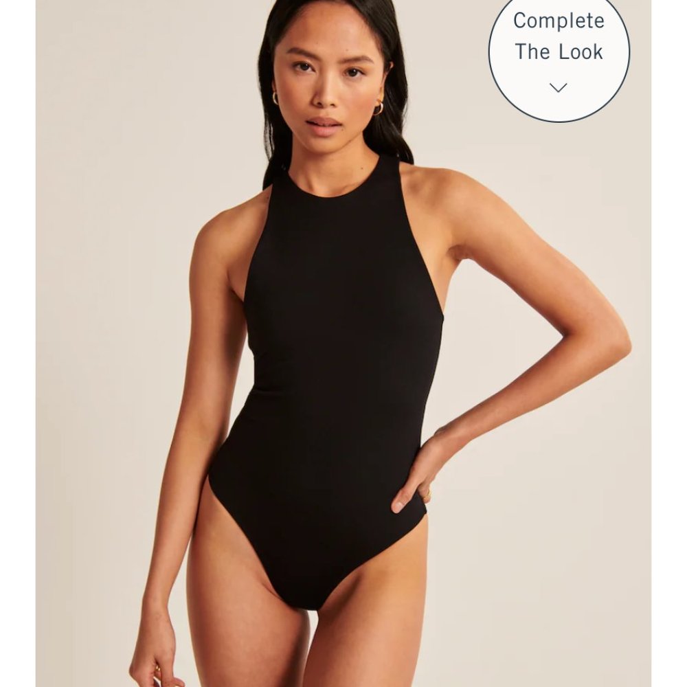 NWT A&F - Double-Layered Seamless Fabric Open Back Bodysuit